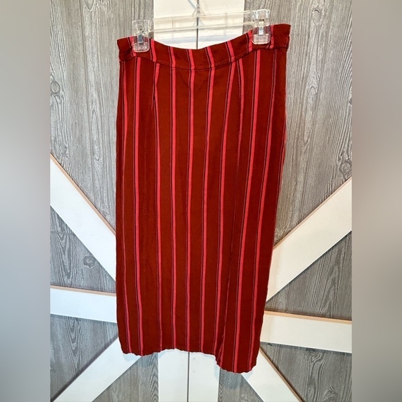 Bag105. Free People striped skirt with front slit - Picture 3 of 3